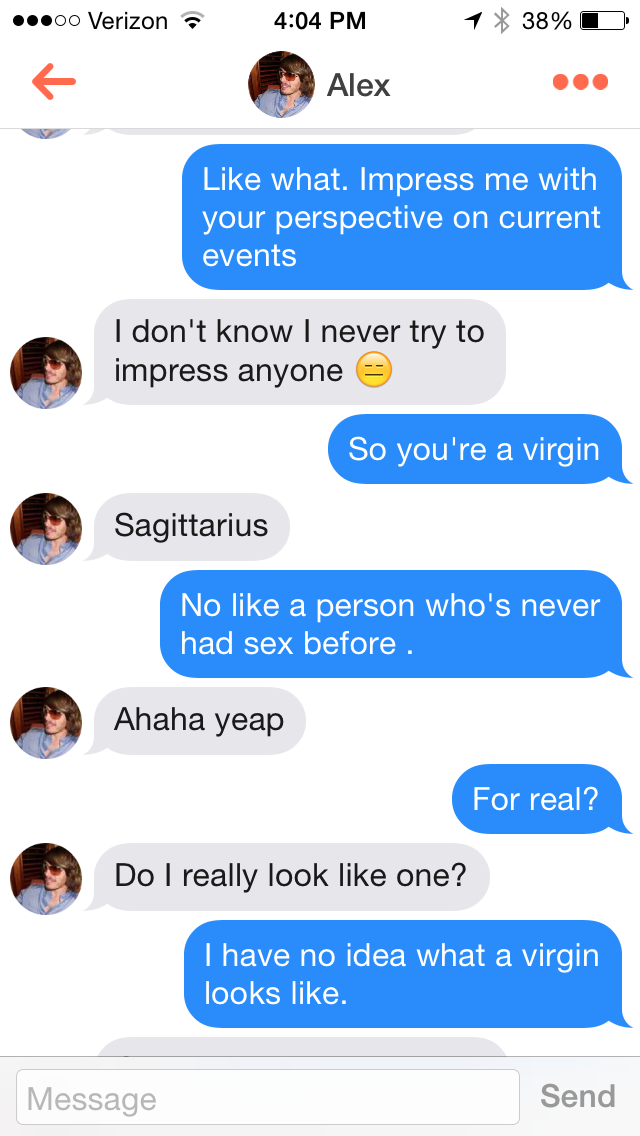 Virgin tinder Tinder Virgin